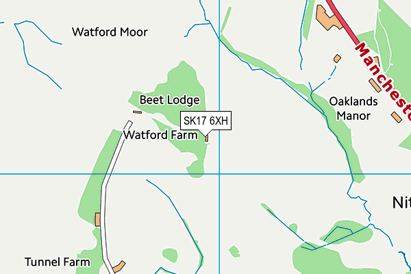 SK17 6XH map - OS VectorMap District (Ordnance Survey)