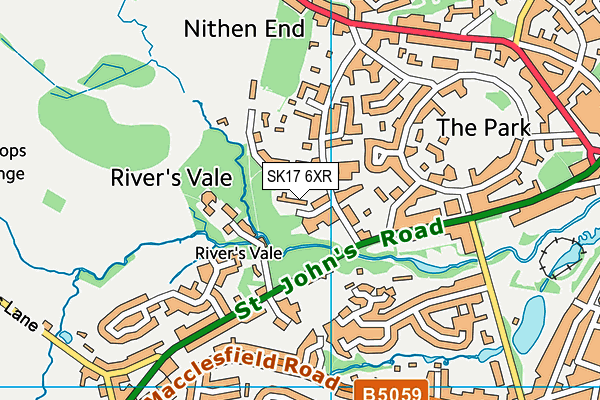 SK17 6XR map - OS VectorMap District (Ordnance Survey)