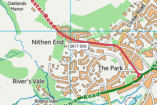 SK17 6XX map - OS VectorMap District (Ordnance Survey)