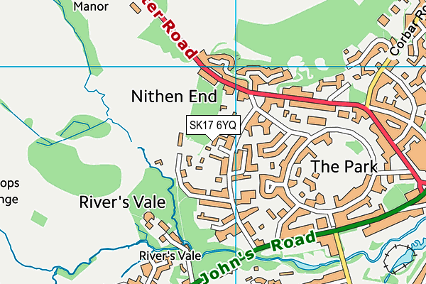 SK17 6YQ map - OS VectorMap District (Ordnance Survey)