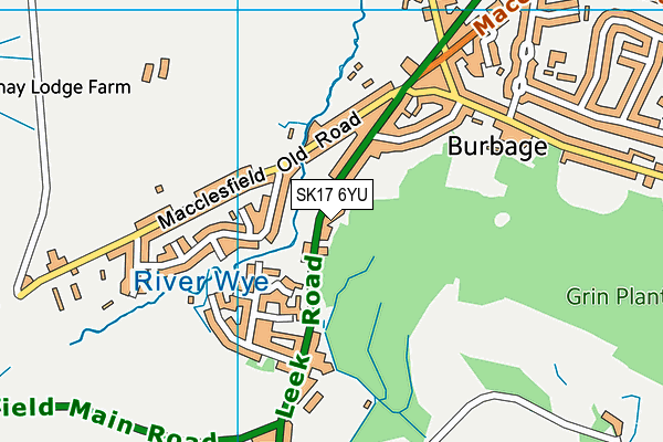 SK17 6YU map - OS VectorMap District (Ordnance Survey)