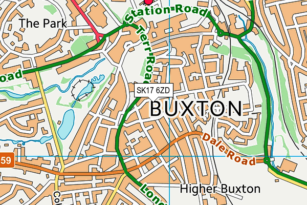 SK17 6ZD map - OS VectorMap District (Ordnance Survey)