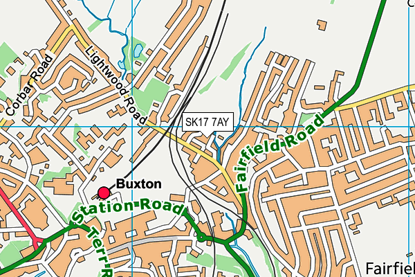 SK17 7AY map - OS VectorMap District (Ordnance Survey) SK17 7AY map - OS VectorMap District (Ordnance Survey)