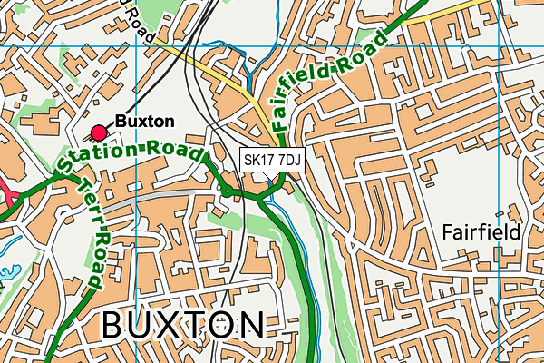 SK17 7DJ map - OS VectorMap District (Ordnance Survey)