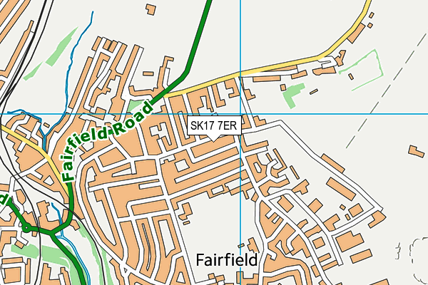 SK17 7ER map - OS VectorMap District (Ordnance Survey)