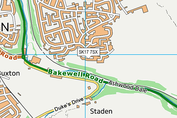 SK17 7SX map - OS VectorMap District (Ordnance Survey) SK17 7SX map - OS VectorMap District (Ordnance Survey)