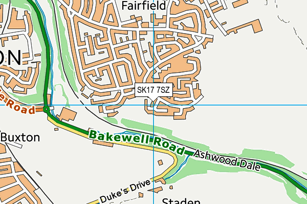 SK17 7SZ map - OS VectorMap District (Ordnance Survey)