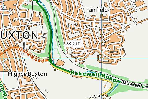 SK17 7TJ map - OS VectorMap District (Ordnance Survey) SK17 7TJ map - OS VectorMap District (Ordnance Survey)
