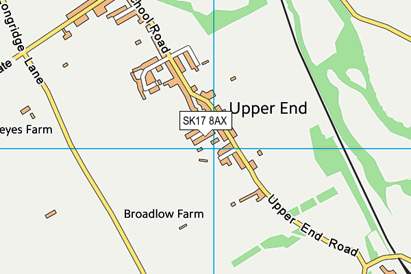 SK17 8AX map - OS VectorMap District (Ordnance Survey)