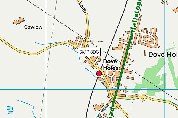 SK17 8DG map - OS VectorMap District (Ordnance Survey)