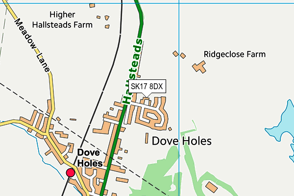 SK17 8DX map - OS VectorMap District (Ordnance Survey) SK17 8DX map - OS VectorMap District (Ordnance Survey)