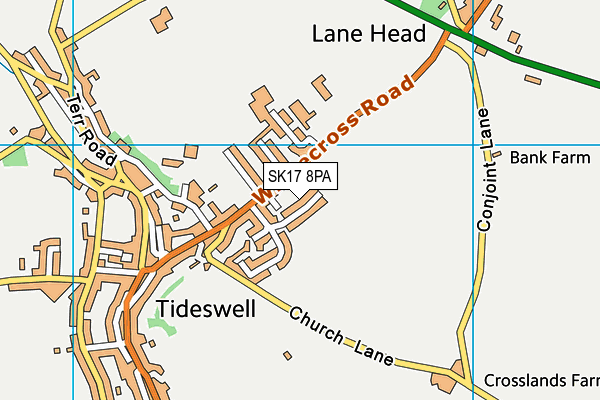 SK17 8PA map - OS VectorMap District (Ordnance Survey) SK17 8PA map - OS VectorMap District (Ordnance Survey)