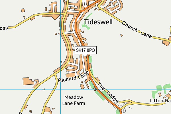 SK17 8PQ map - OS VectorMap District (Ordnance Survey)