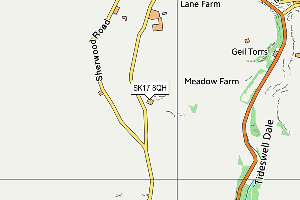 SK17 8QH map - OS VectorMap District (Ordnance Survey) SK17 8QH map - OS VectorMap District (Ordnance Survey)