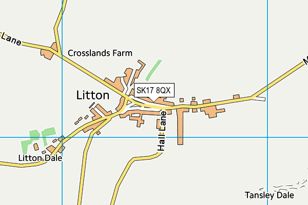 SK17 8QX map - OS VectorMap District (Ordnance Survey)