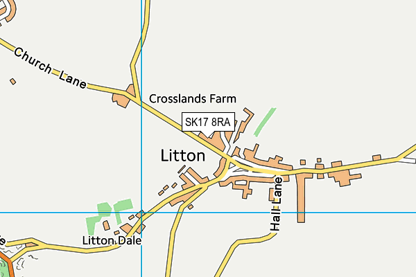 SK17 8RA map - OS VectorMap District (Ordnance Survey)