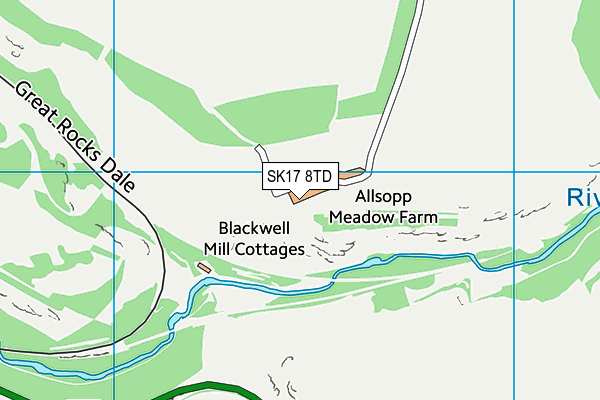 SK17 8TD map - OS VectorMap District (Ordnance Survey) SK17 8TD map - OS VectorMap District (Ordnance Survey)