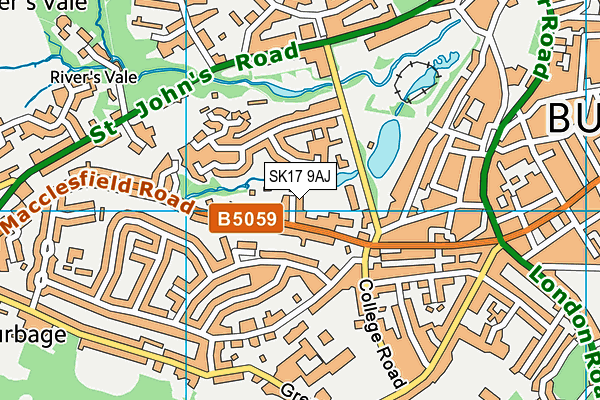 SK17 9AJ map - OS VectorMap District (Ordnance Survey) SK17 9AJ map - OS VectorMap District (Ordnance Survey)