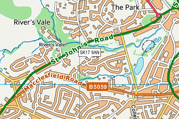 SK17 9AN map - OS VectorMap District (Ordnance Survey) SK17 9AN map - OS VectorMap District (Ordnance Survey)