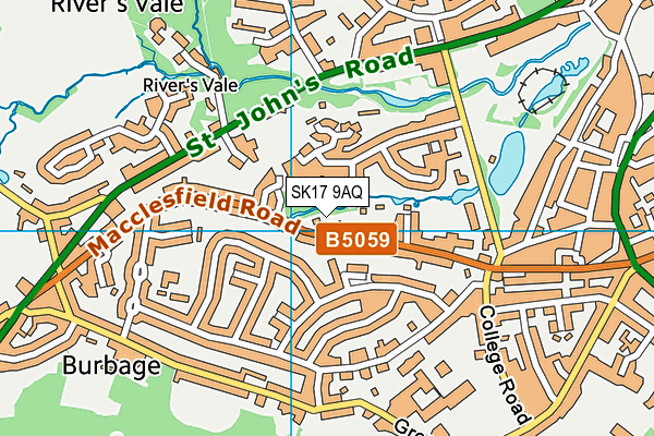 SK17 9AQ map - OS VectorMap District (Ordnance Survey) SK17 9AQ map - OS VectorMap District (Ordnance Survey)
