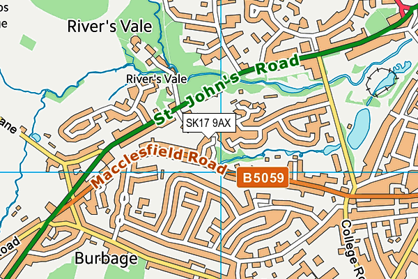 SK17 9AX map - OS VectorMap District (Ordnance Survey) SK17 9AX map - OS VectorMap District (Ordnance Survey)
