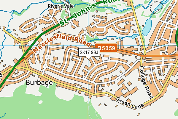 SK17 9BJ map - OS VectorMap District (Ordnance Survey) SK17 9BJ map - OS VectorMap District (Ordnance Survey)
