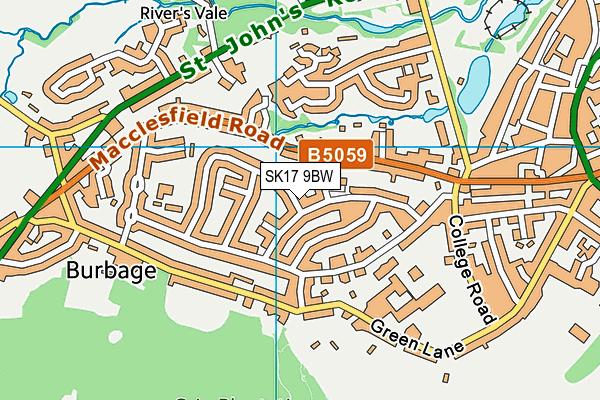 SK17 9BW map - OS VectorMap District (Ordnance Survey) SK17 9BW map - OS VectorMap District (Ordnance Survey)