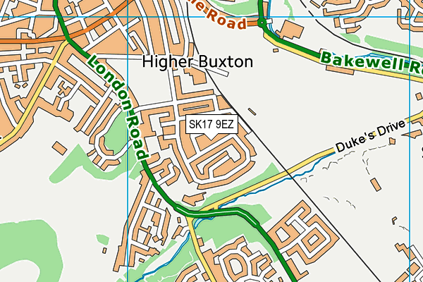 SK17 9EZ map - OS VectorMap District (Ordnance Survey)