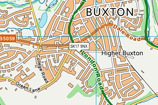 SK17 9NX map - OS VectorMap District (Ordnance Survey)