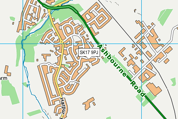 SK17 9PJ map - OS VectorMap District (Ordnance Survey) SK17 9PJ map - OS VectorMap District (Ordnance Survey)