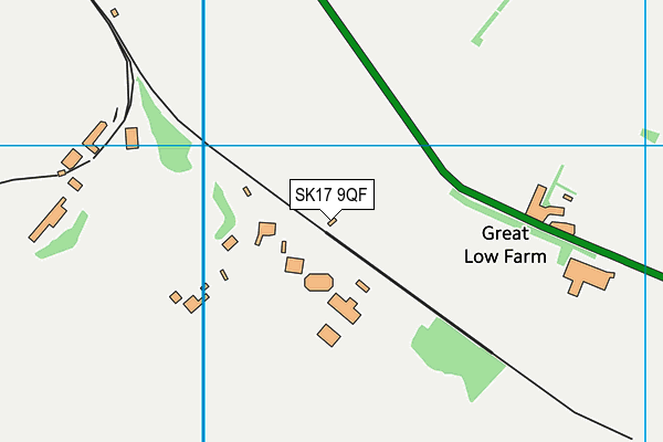 SK17 9QF map - OS VectorMap District (Ordnance Survey)