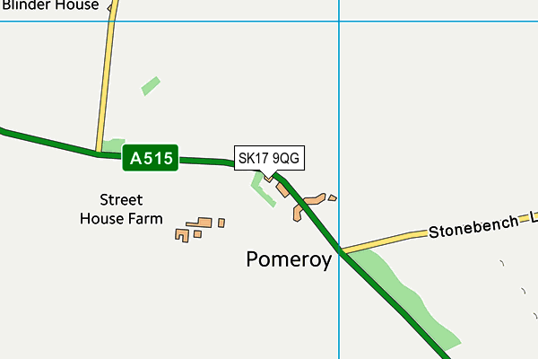 SK17 9QG map - OS VectorMap District (Ordnance Survey)