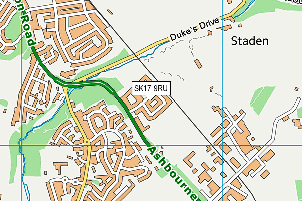 SK17 9RU map - OS VectorMap District (Ordnance Survey) SK17 9RU map - OS VectorMap District (Ordnance Survey)
