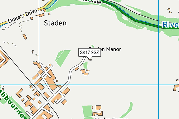 SK17 9SZ map - OS VectorMap District (Ordnance Survey) SK17 9SZ map - OS VectorMap District (Ordnance Survey)
