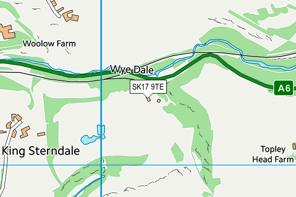 SK17 9TE map - OS VectorMap District (Ordnance Survey)