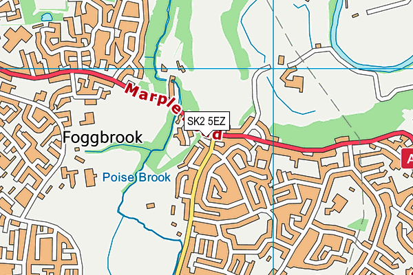 SK2 5EZ map - OS VectorMap District (Ordnance Survey) SK2 5EZ map - OS VectorMap District (Ordnance Survey)