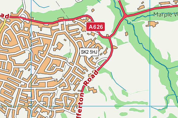 SK2 5HJ map - OS VectorMap District (Ordnance Survey) SK2 5HJ map - OS VectorMap District (Ordnance Survey)