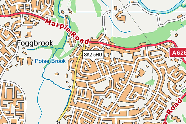 SK2 5HU map - OS VectorMap District (Ordnance Survey)