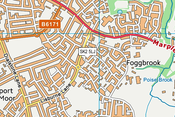 SK2 5LJ map - OS VectorMap District (Ordnance Survey)