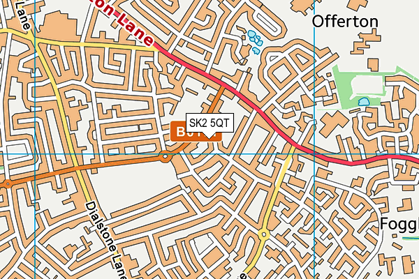 SK2 5QT map - OS VectorMap District (Ordnance Survey) SK2 5QT map - OS VectorMap District (Ordnance Survey)