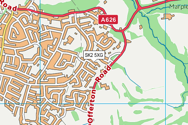 SK2 5XG map - OS VectorMap District (Ordnance Survey) SK2 5XG map - OS VectorMap District (Ordnance Survey)