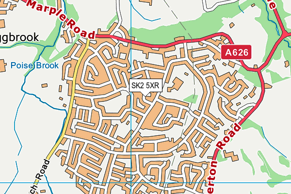 SK2 5XR map - OS VectorMap District (Ordnance Survey) SK2 5XR map - OS VectorMap District (Ordnance Survey)