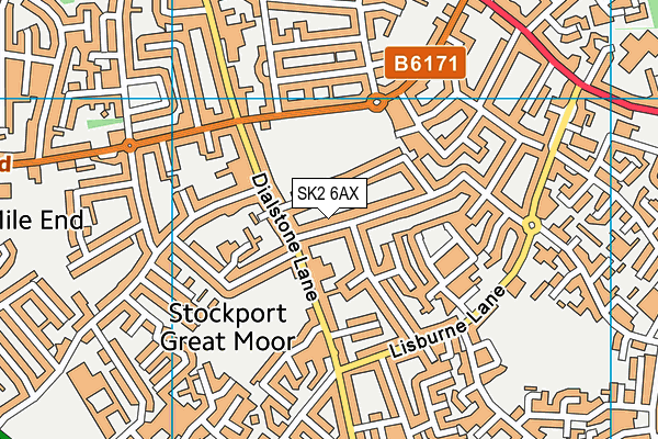 SK2 6AX map - OS VectorMap District (Ordnance Survey)