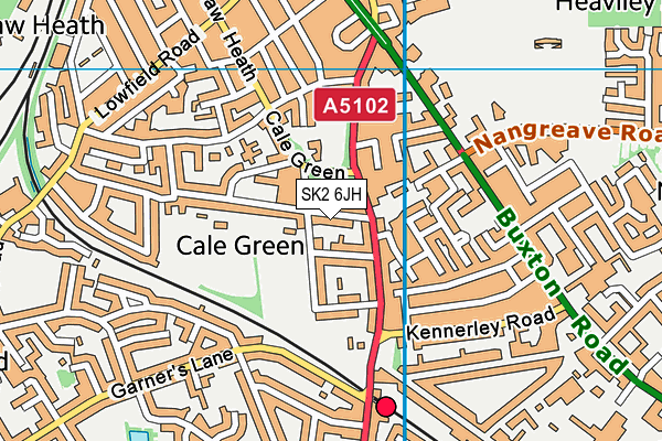 SK2 6JH map - OS VectorMap District (Ordnance Survey)