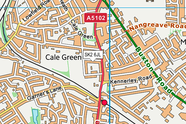 SK2 6JL map - OS VectorMap District (Ordnance Survey)