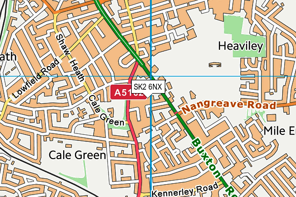 SK2 6NX map - OS VectorMap District (Ordnance Survey)