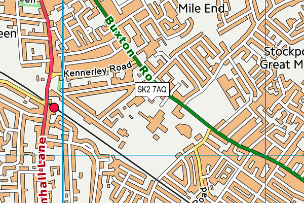 SK2 7AQ map - OS VectorMap District (Ordnance Survey) SK2 7AQ map - OS VectorMap District (Ordnance Survey)