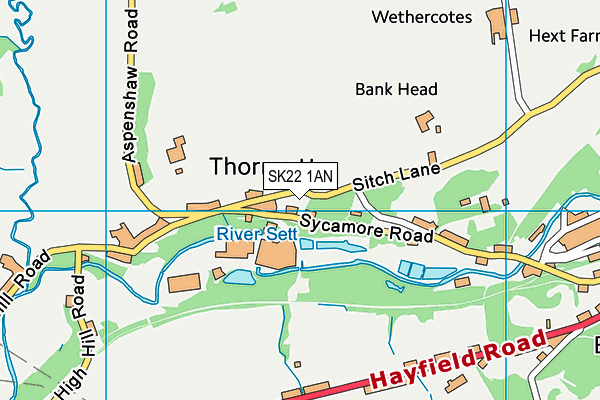 SK22 1AN map - OS VectorMap District (Ordnance Survey)