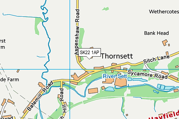 SK22 1AP map - OS VectorMap District (Ordnance Survey)