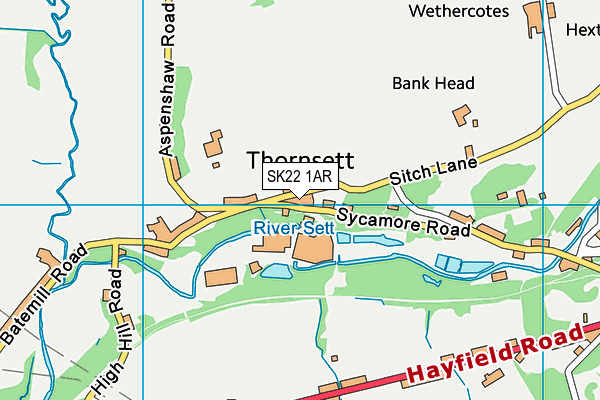 SK22 1AR map - OS VectorMap District (Ordnance Survey)